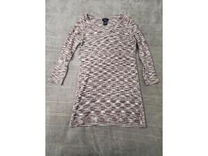 Vintage rue21 Brown and Cream Ribbed Knit sweater XL